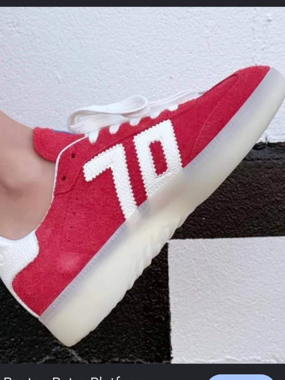 Back 70 Boston 2505 Red Sneakers Tennis Shoes  sz  37 (7) Retro - Picture 3 of 11